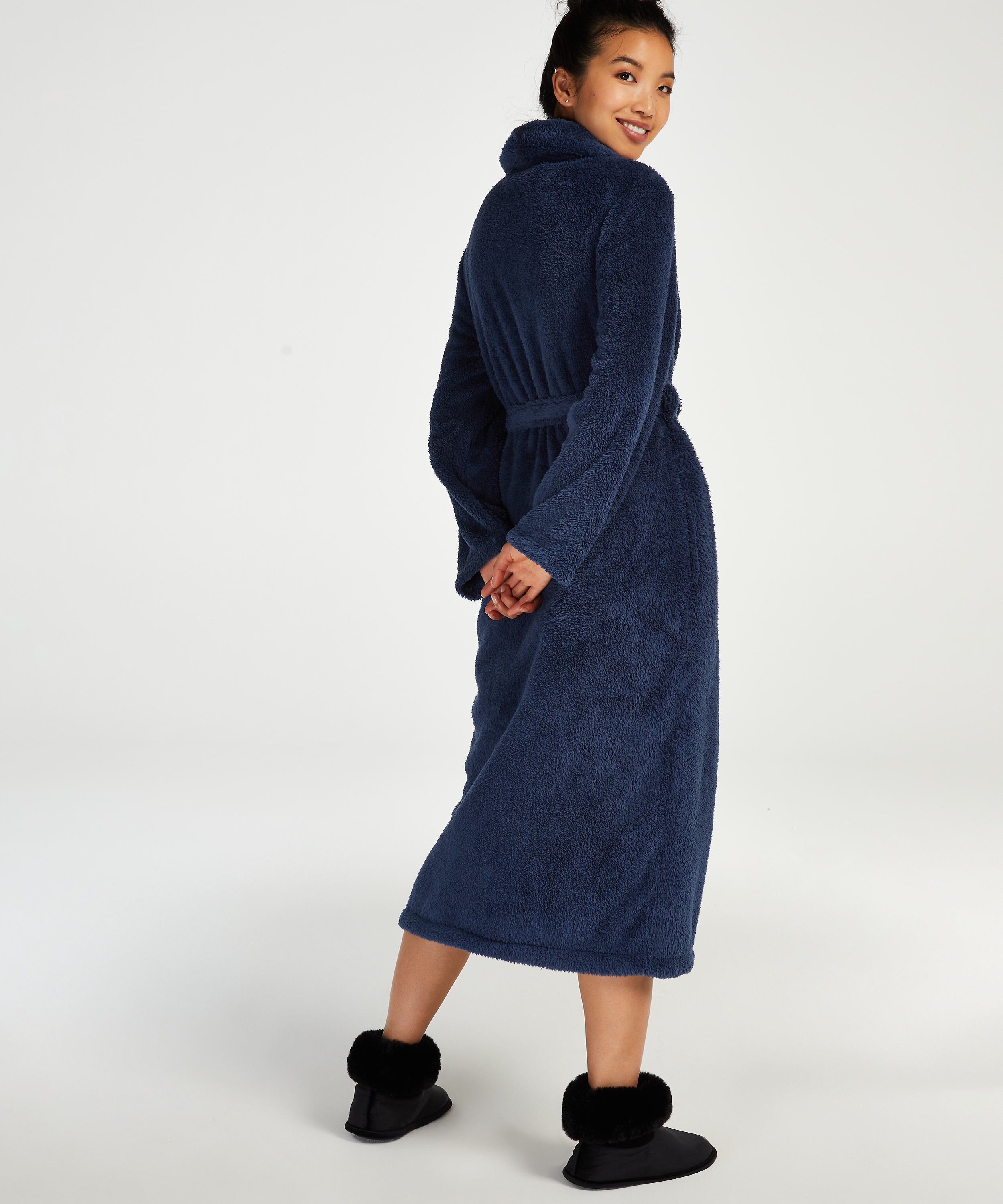 Peignoir Fleece, Bleu, main