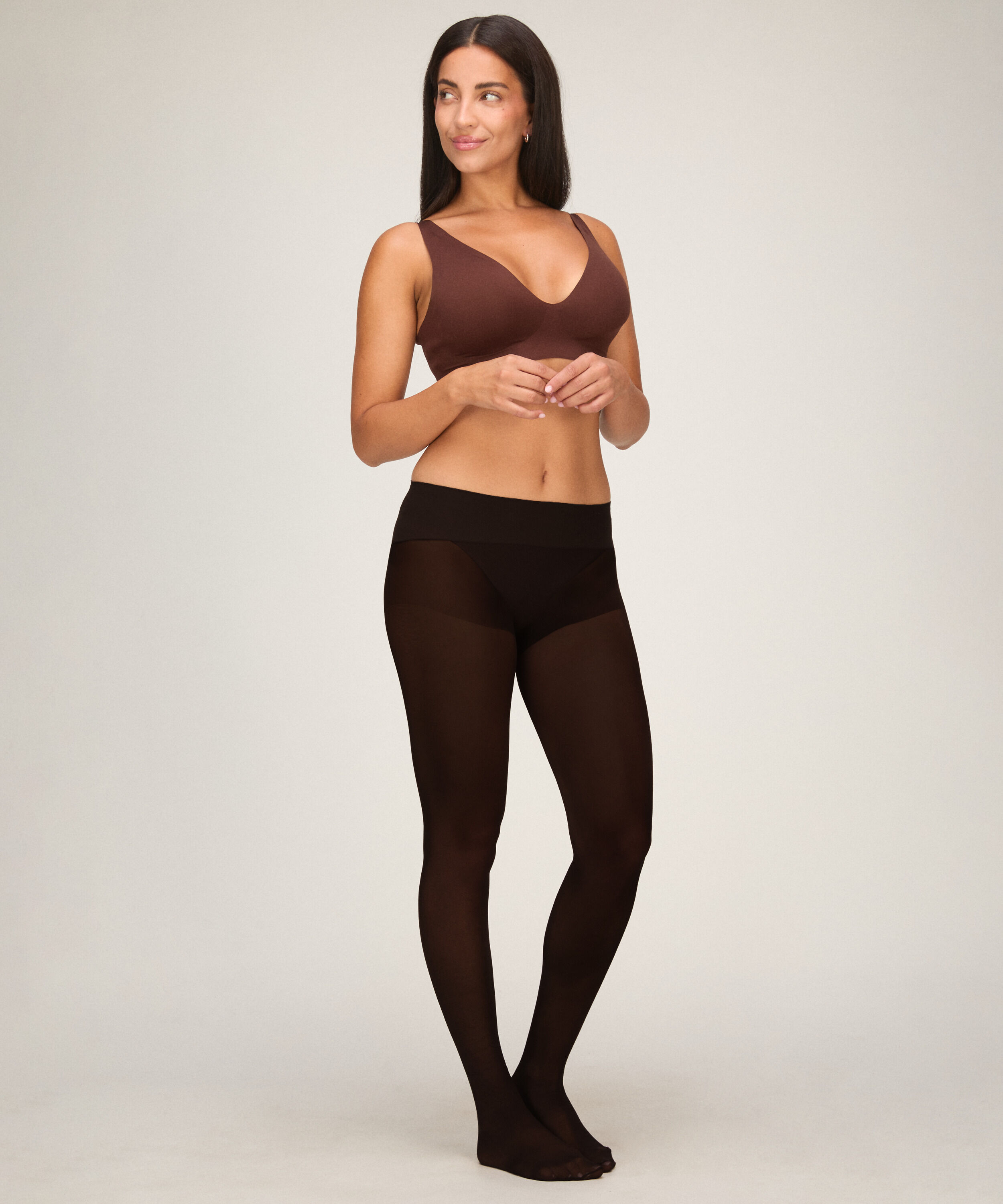 Collants 40 Deniers Toucher Velours, Marron