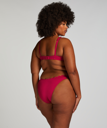 Haut de bikini à armatures non rembourré Scallop, Rose