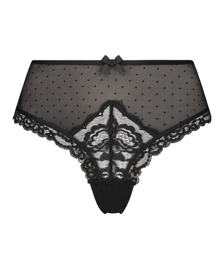 Slip brésilien Indiana Curvy, Noir