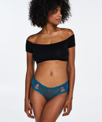 Slip br&eacute;silien V-shape Kyla, Bleu