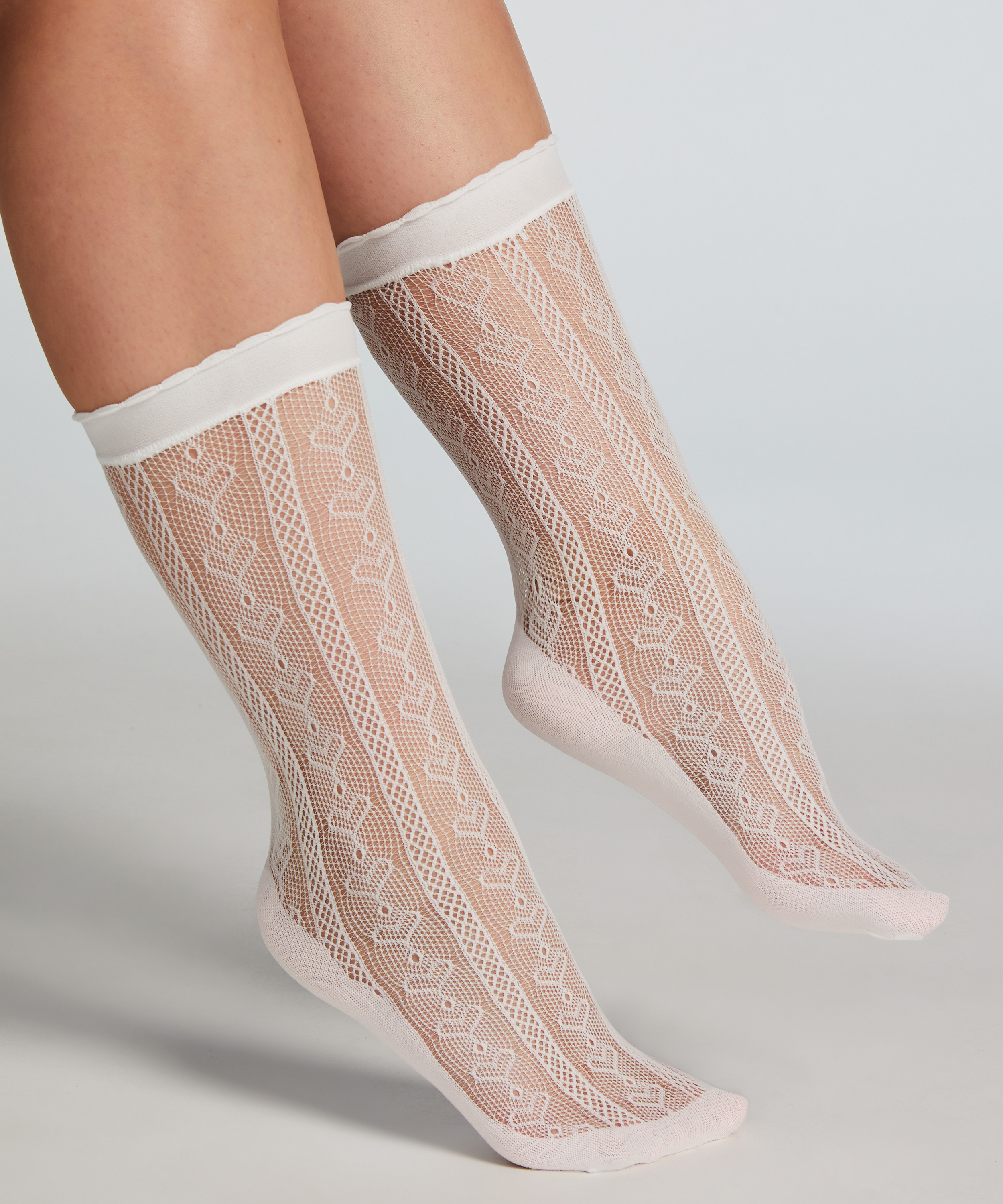 1 paire de chaussettes, Blanc, main