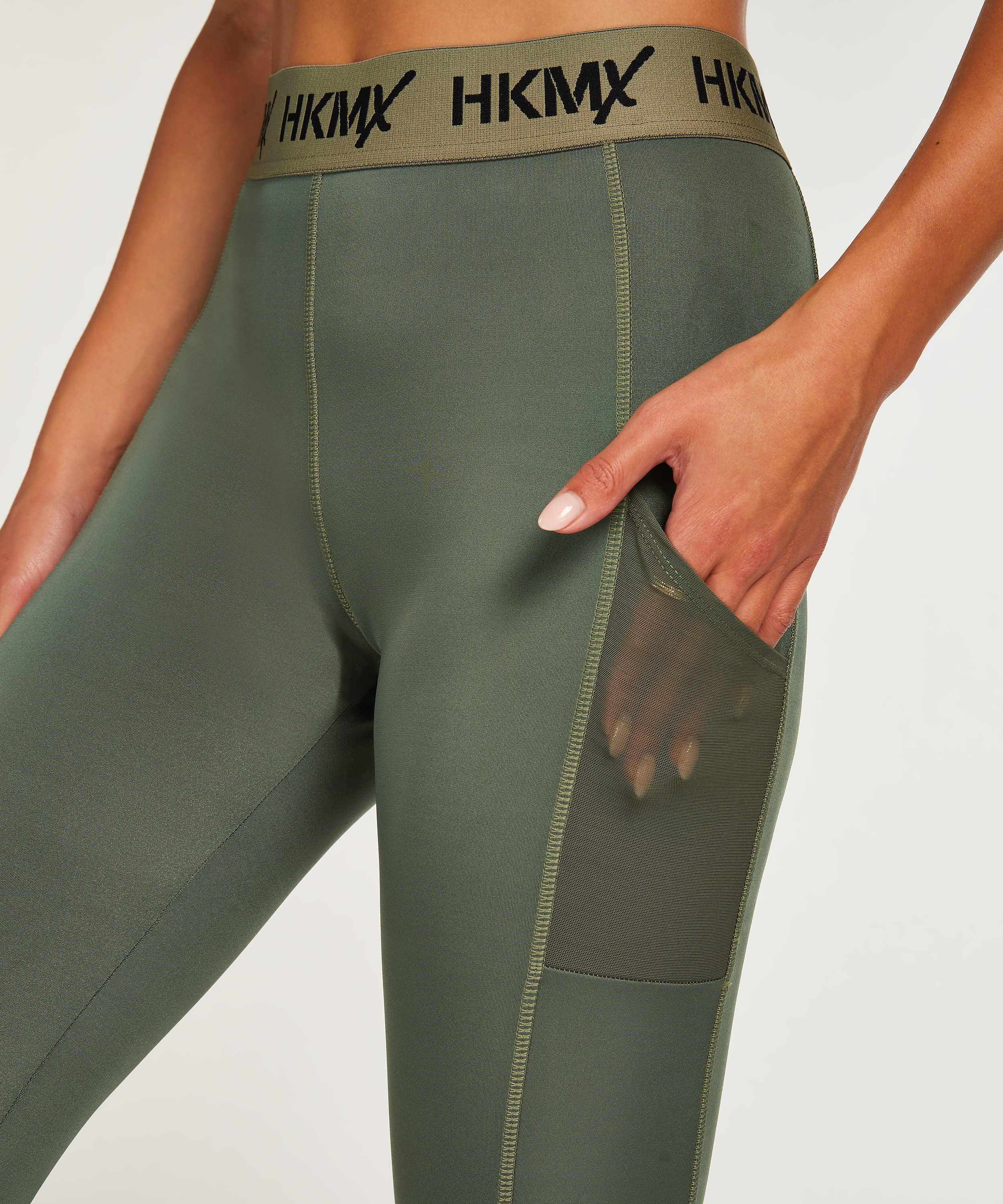 Legging de sport taille normale HKMX, Vert, main