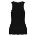 Singlet top cami rib lace, Noir