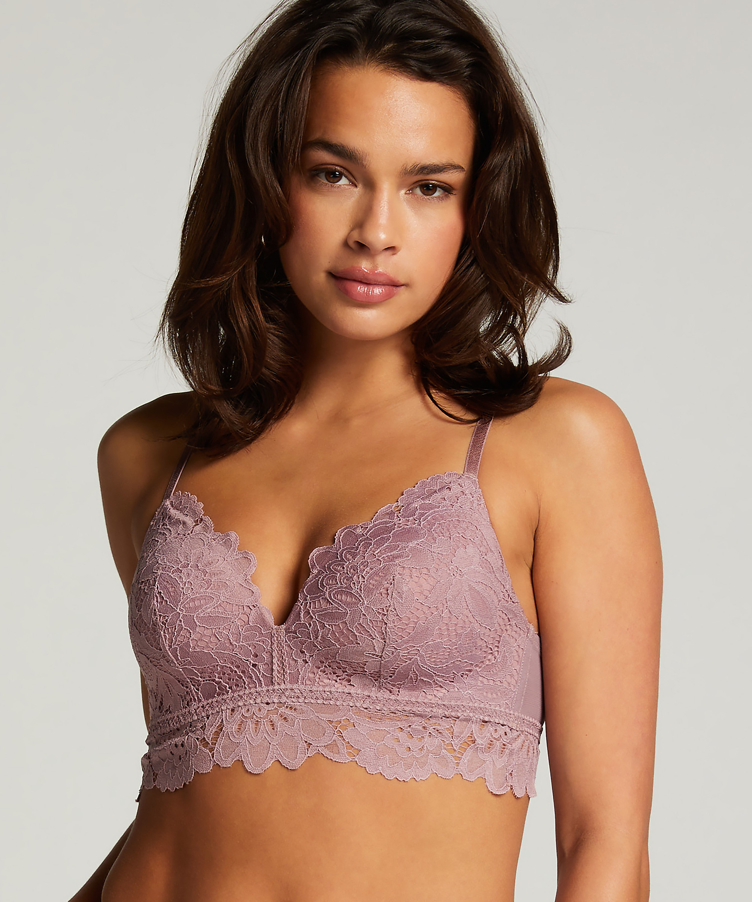 Soutien-gorge préformé sans armatures longline Shiloh, Violet, main
