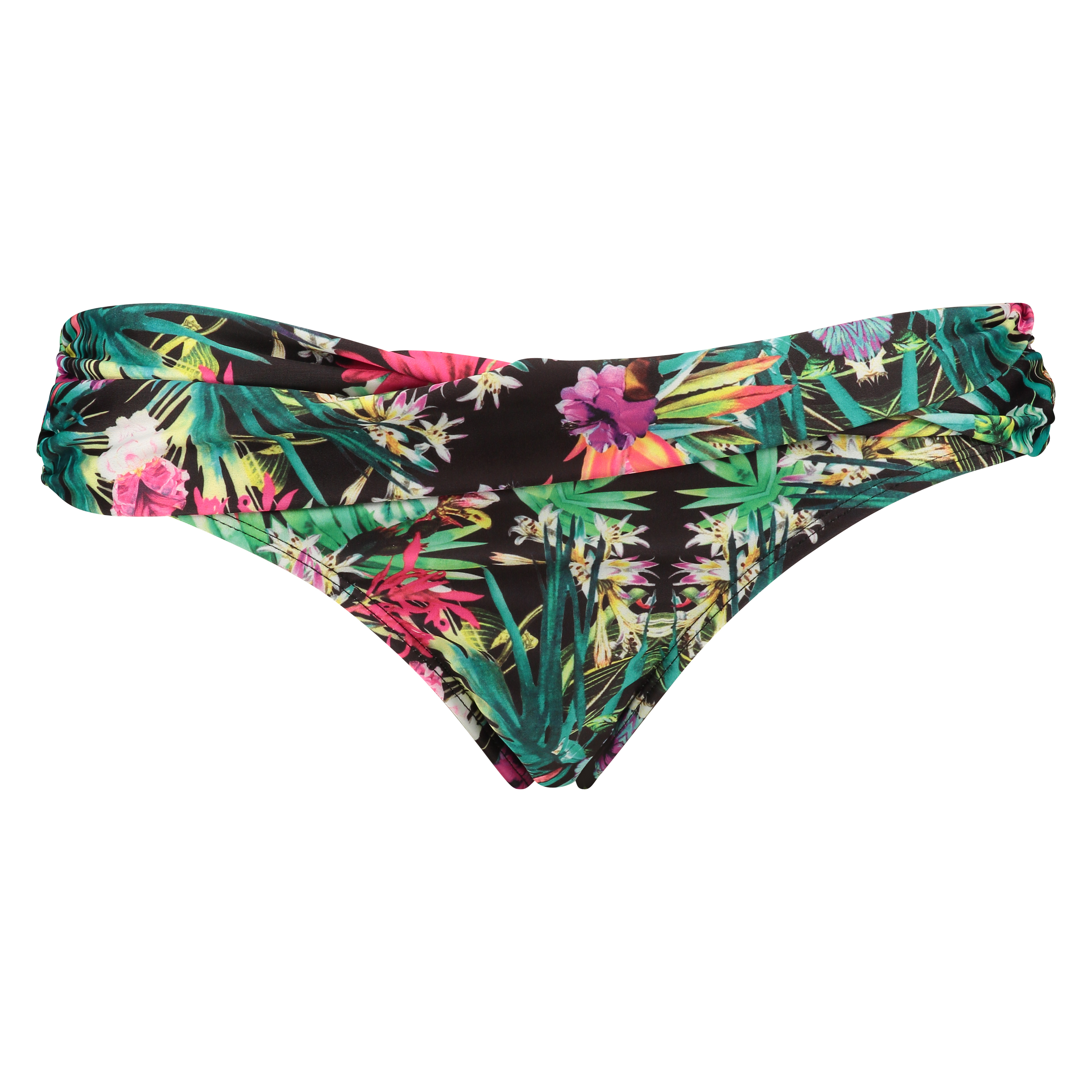 Slip de bikini à revers Jungle fever twist, Noir, main