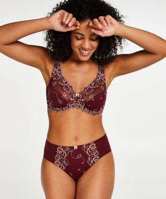 Slip taille haute Diva, Rouge