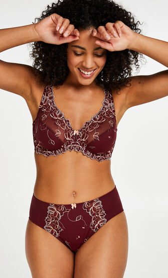 Slip taille haute Diva, Rouge