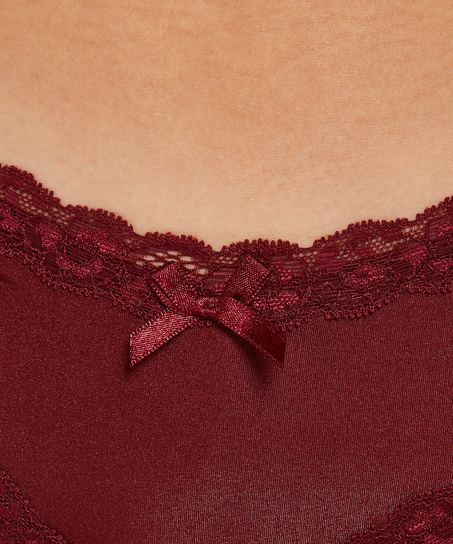 Slip br&eacute;silien V-shape micro, Rouge