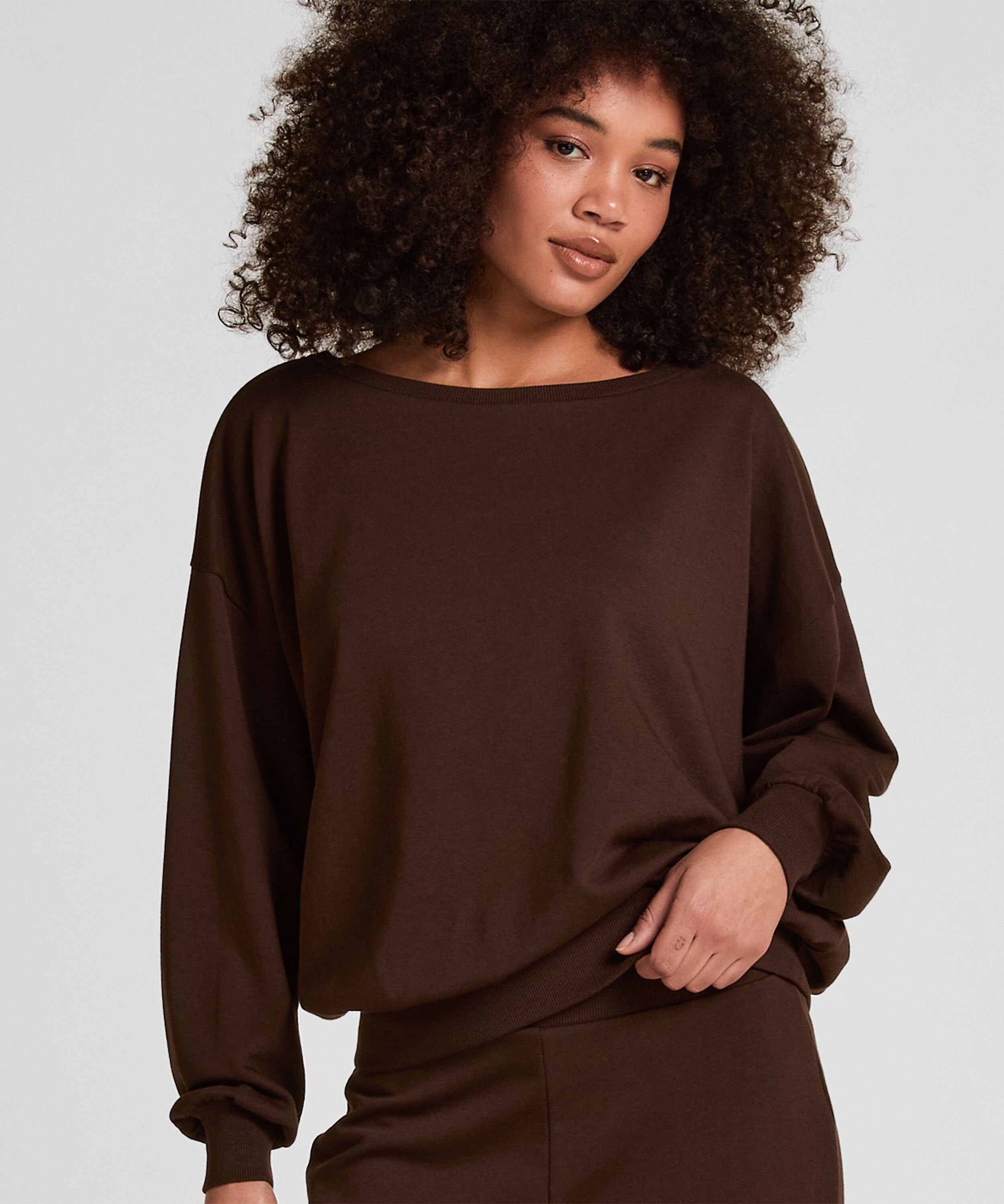 Boatneck Sweater Audrey, Marron Boatneck Sweater Audrey, Marron