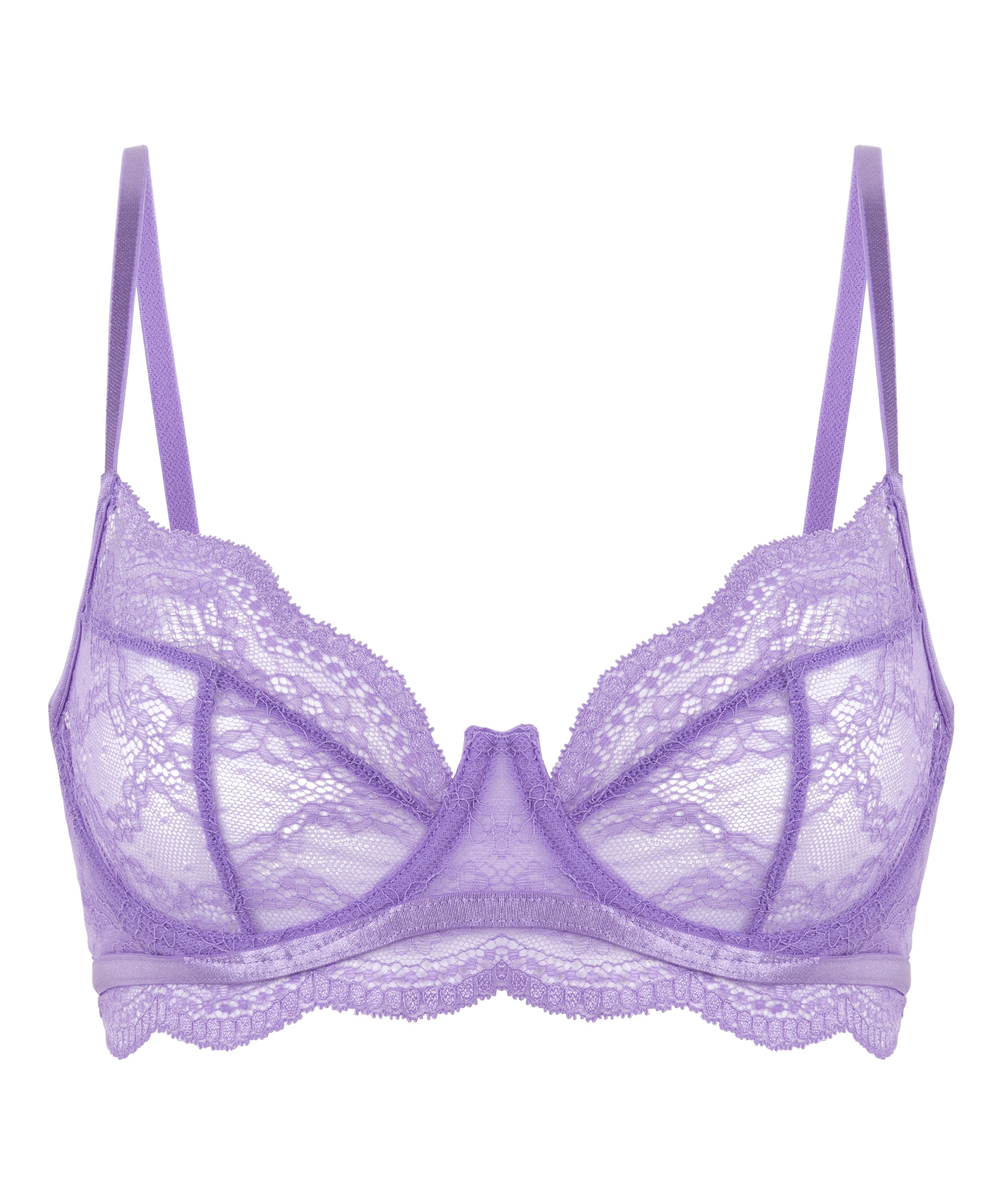 Soutien-gorge non-rembourr&eacute; &agrave; armatures Isabelle, Violet, main