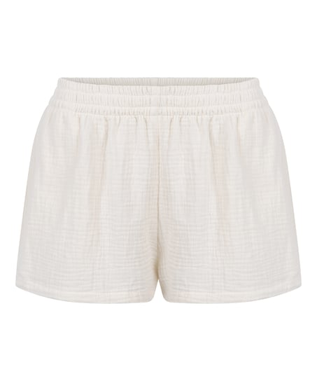 Short en mousseline, Blanc