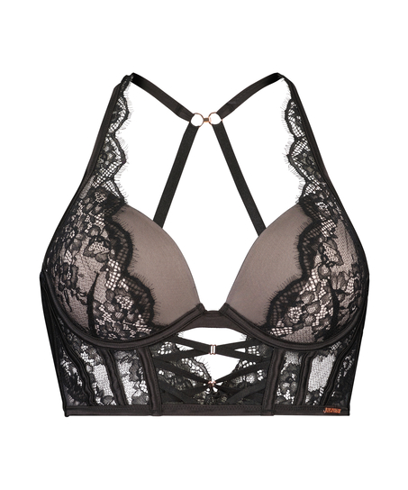 Soutien-gorge à armatures préformé longline Margaret Lucy Hale, Noir