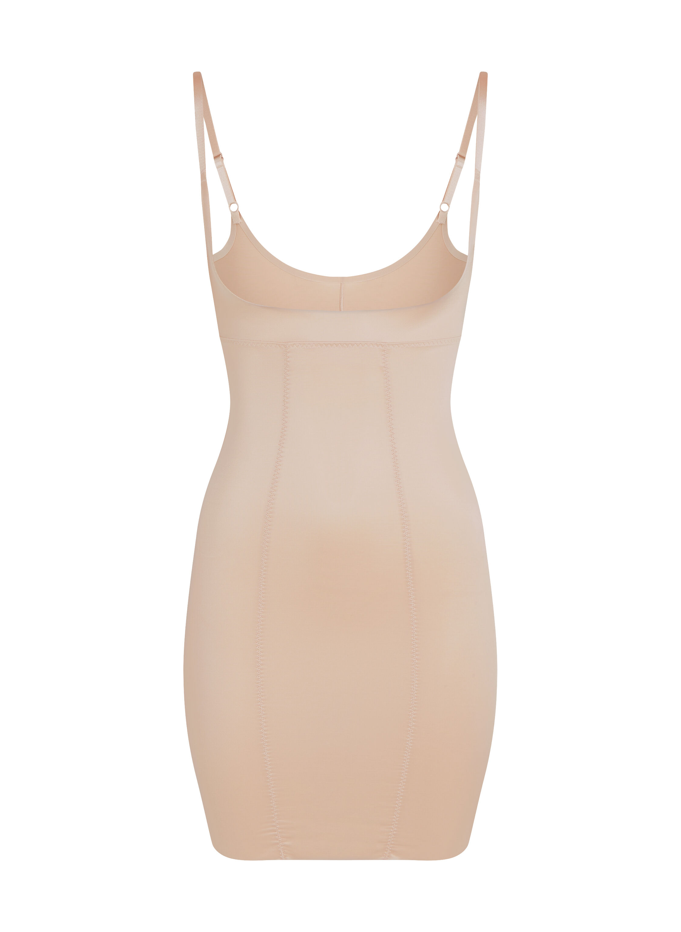 Robe sculptante en dentelle scuba, Beige