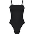 Maillot de bain Bandeau Scallop, Noir