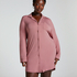 Robe-chemise à manches longues en jersey Essential, Rose