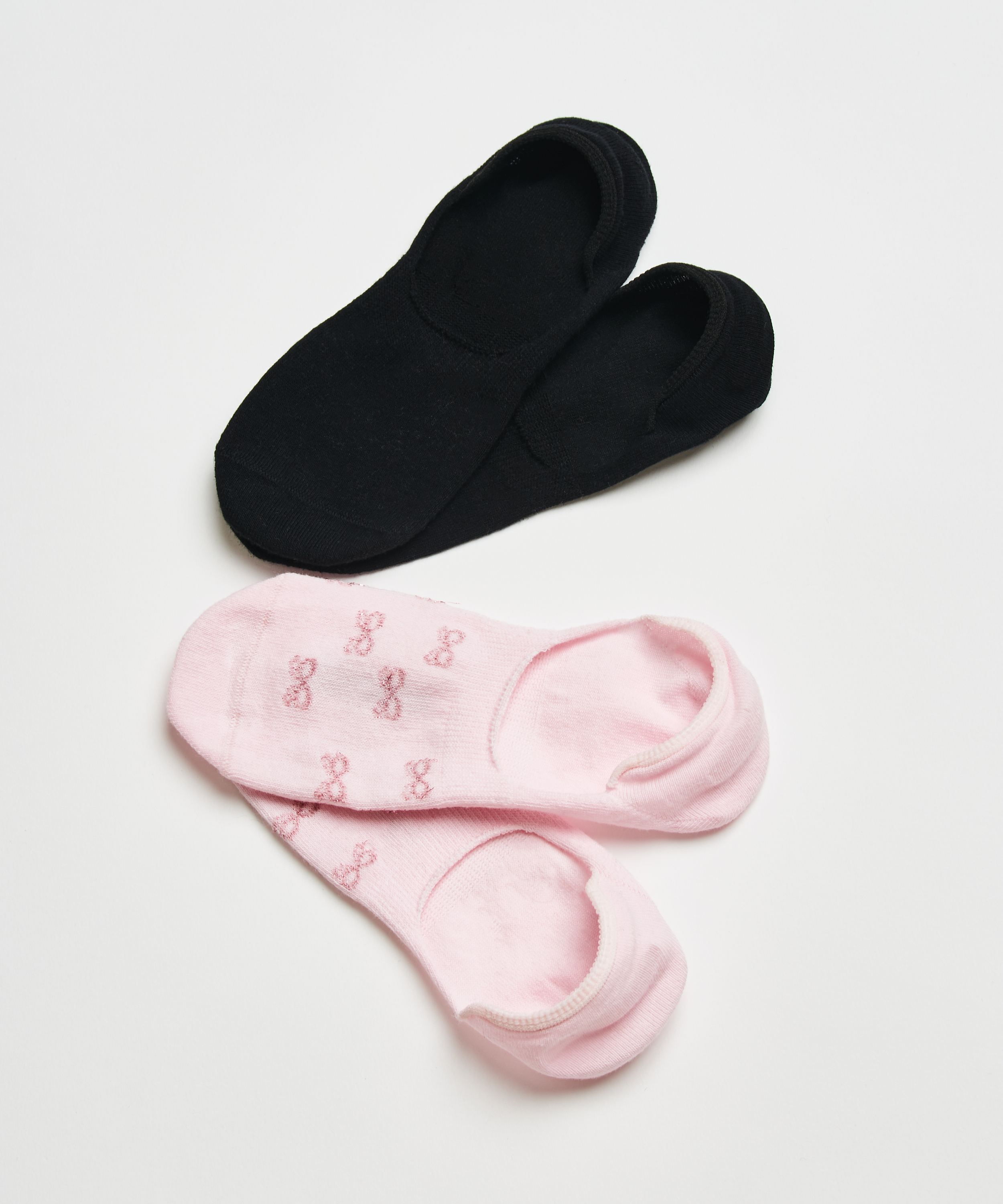 Lot de 2 paires de footies, Rose, main