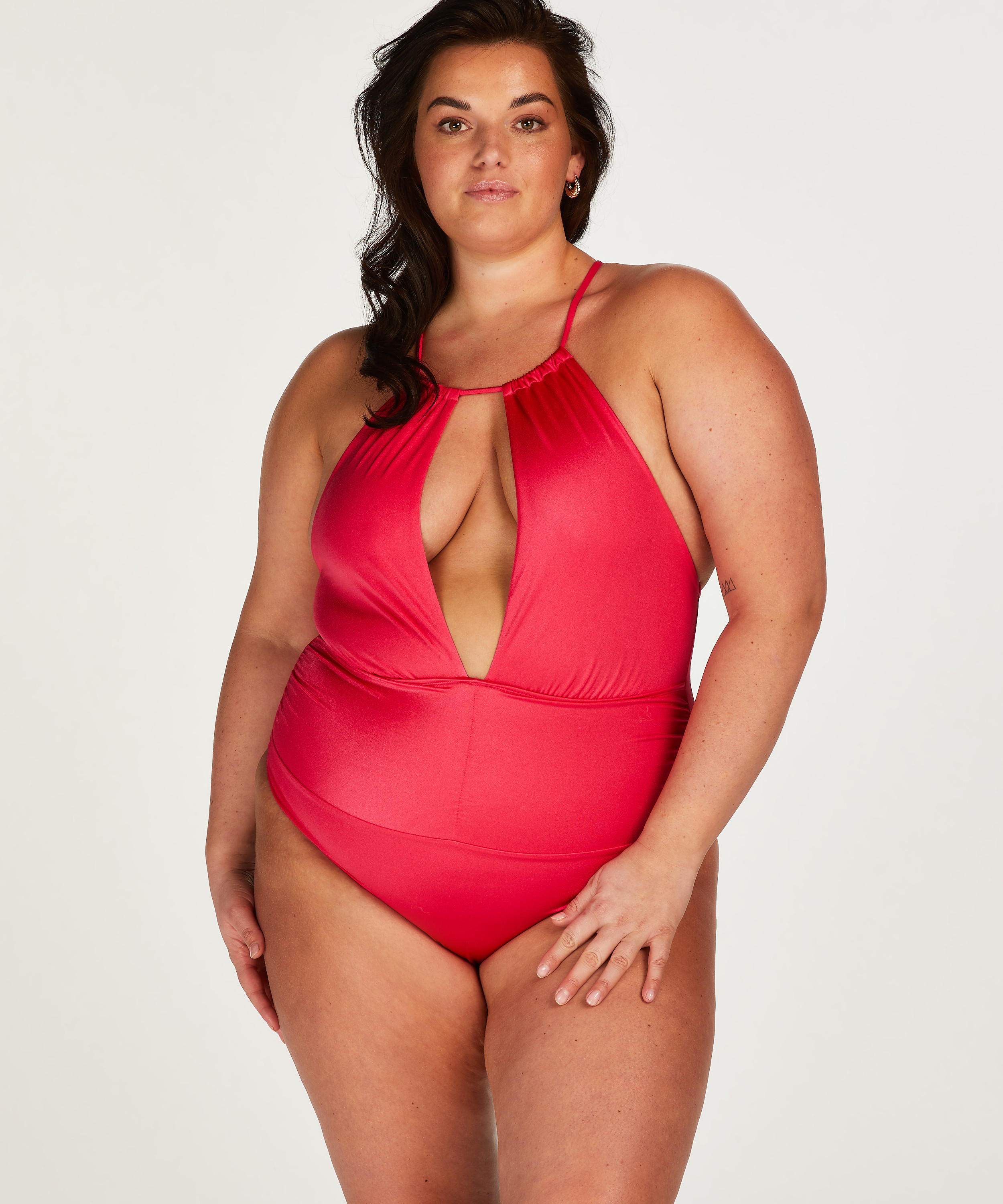 Maillot de bain échancré Grenada, Rose, main