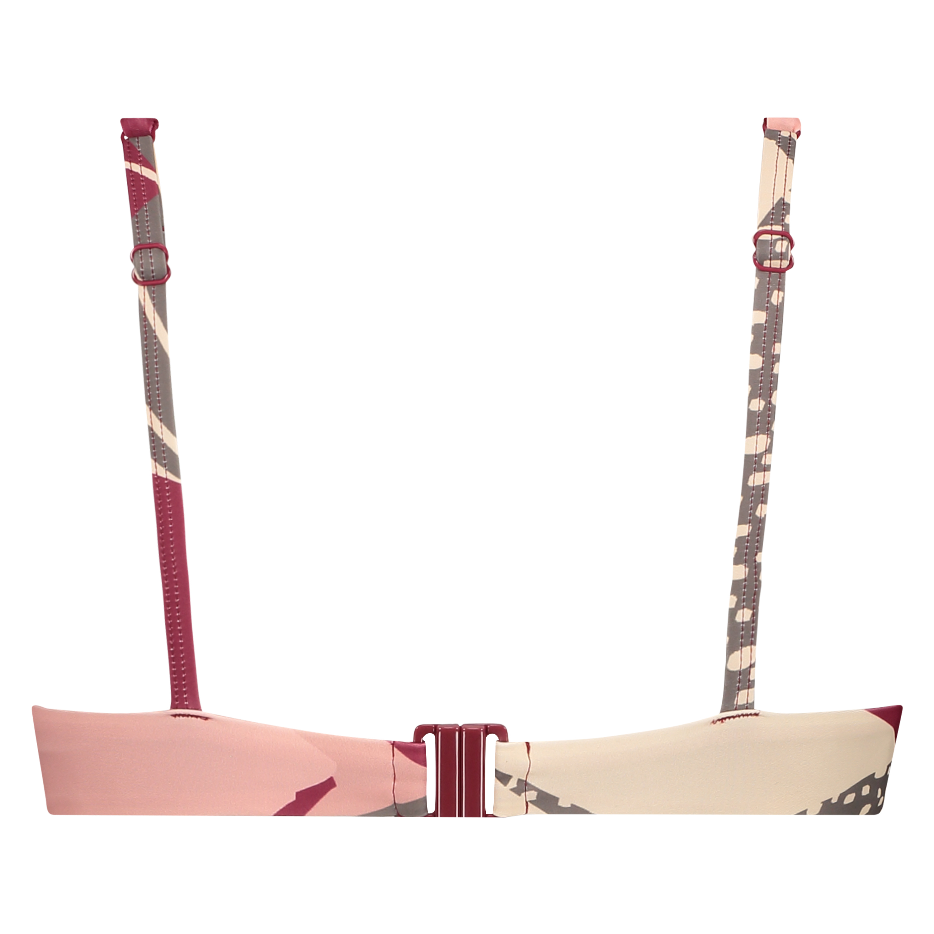 Haut de bikini &agrave; armatures non-pr&eacute;form&eacute; Print Game, Rose, main