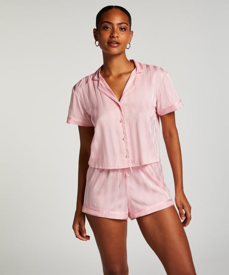 Short de pyjama Satin, Rose