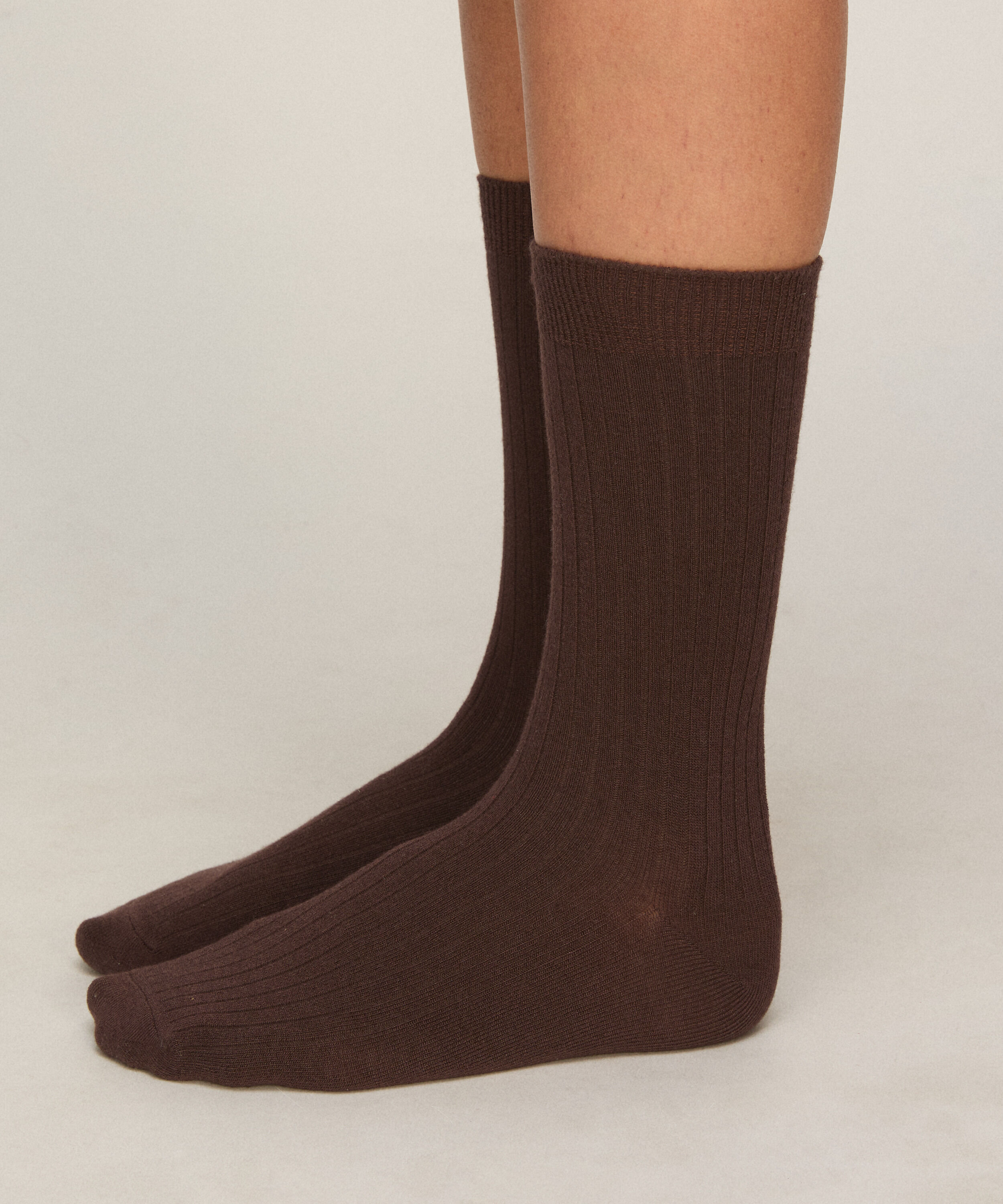 Cashmere Blend Ribbed Socks