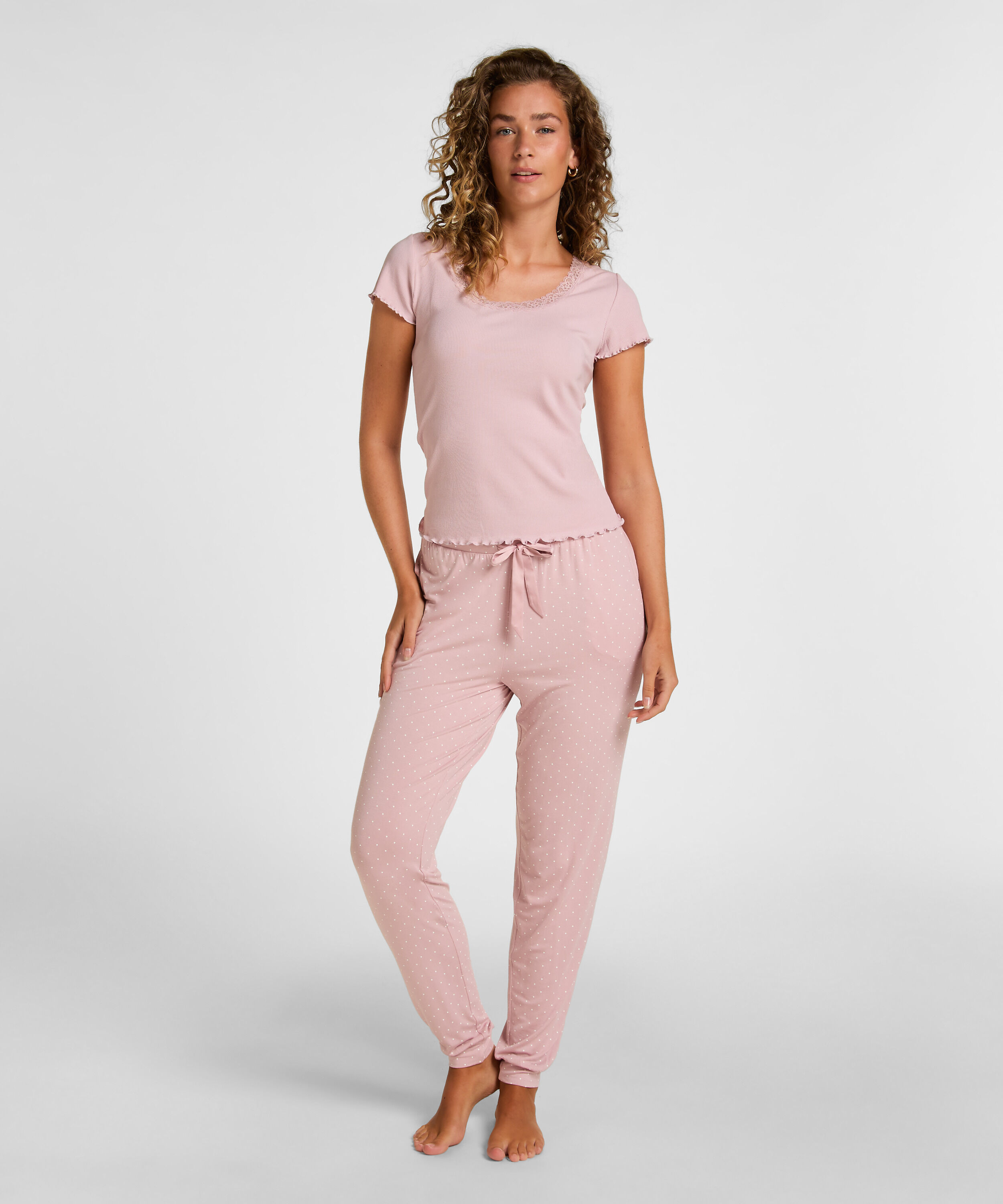 Pantalon de pyjama Jersey, Rose
