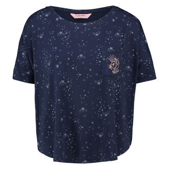 Haut de pyjama &agrave; manches courtes Loose Fit, Bleu