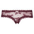 Slip br&eacute;silien V-shape Floral Mesh, Rouge