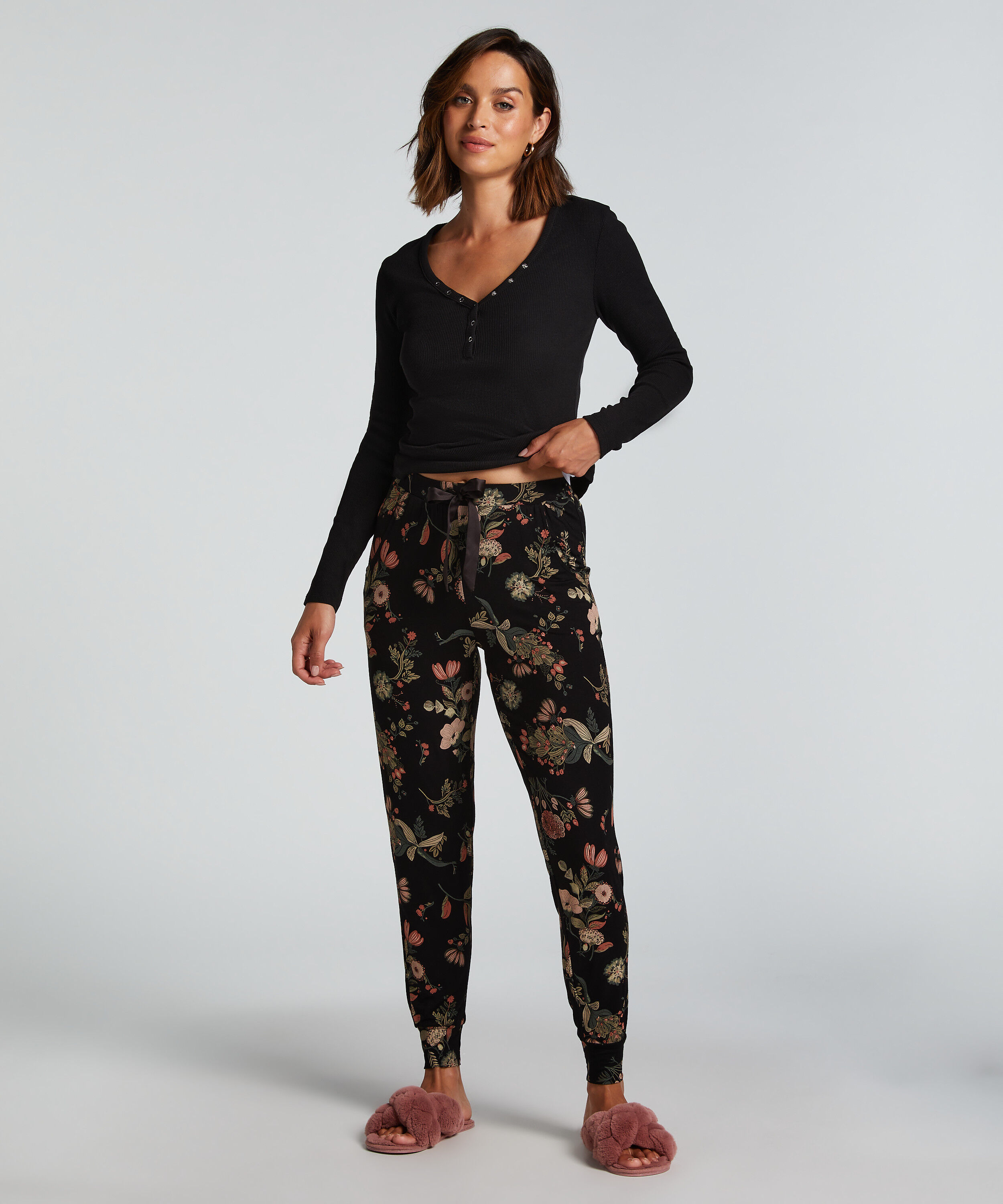 Pantalon de pyjama Jersey, Noir Pantalon de pyjama Jersey, Noir