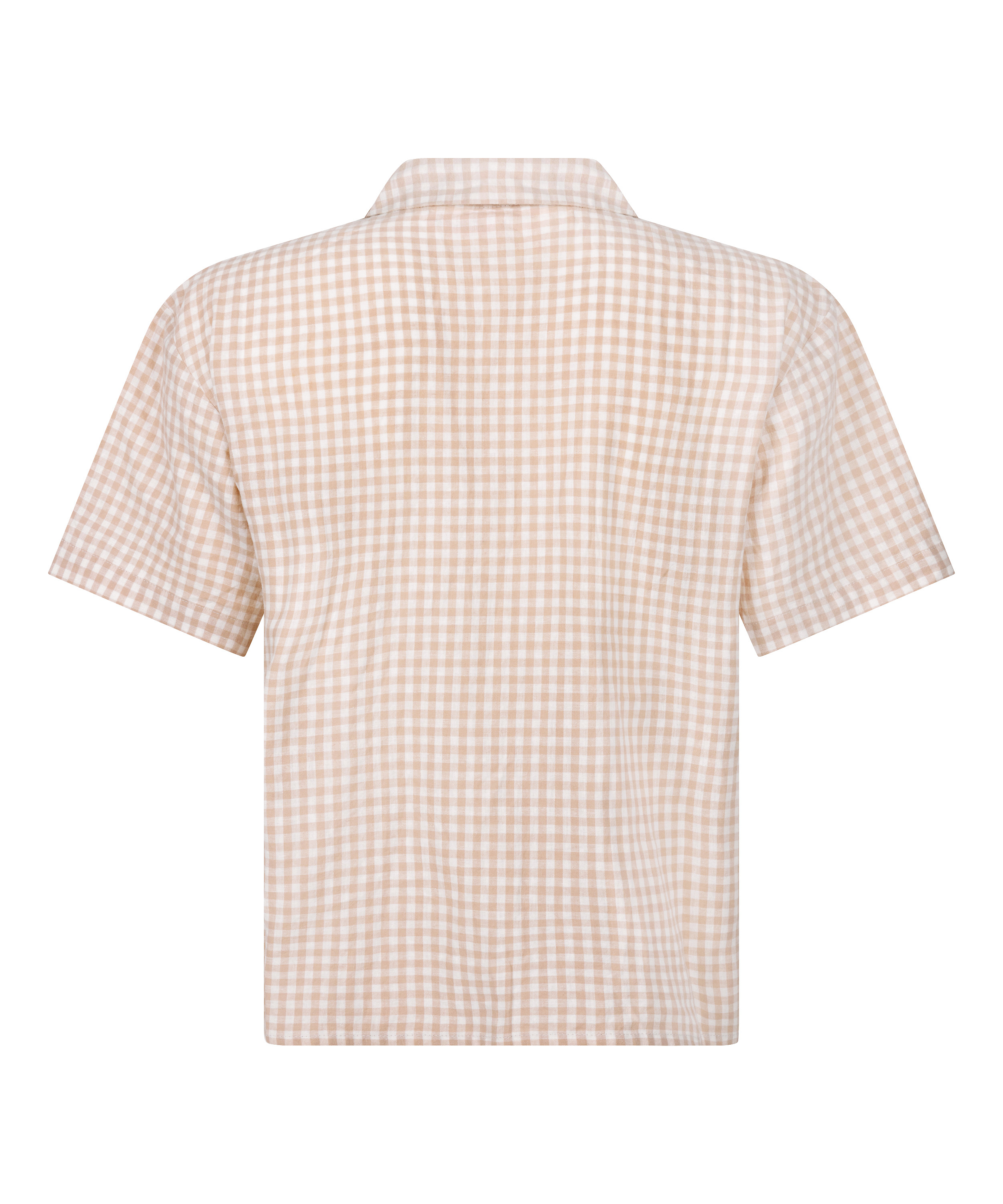 Veste en lin à carreaux, Beige, main