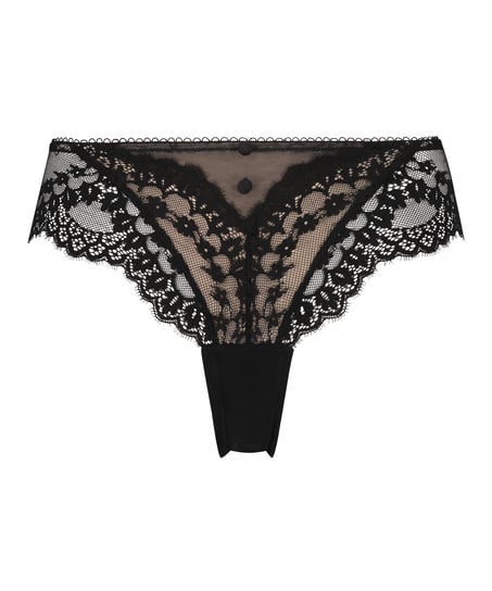 Slip br&eacute;silien Daisy, Noir