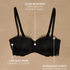 Soutien-gorge à armatures préformé sans bretelles Angie, Noir