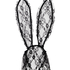 Serre-tête en dentelle Bunny, Noir