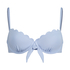 Haut de bikini préformé à armatures Scallop, Bleu