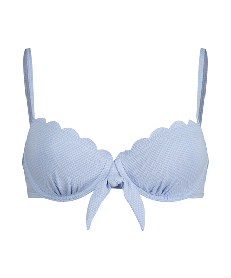 Haut de bikini préformé à armatures Scallop, Bleu