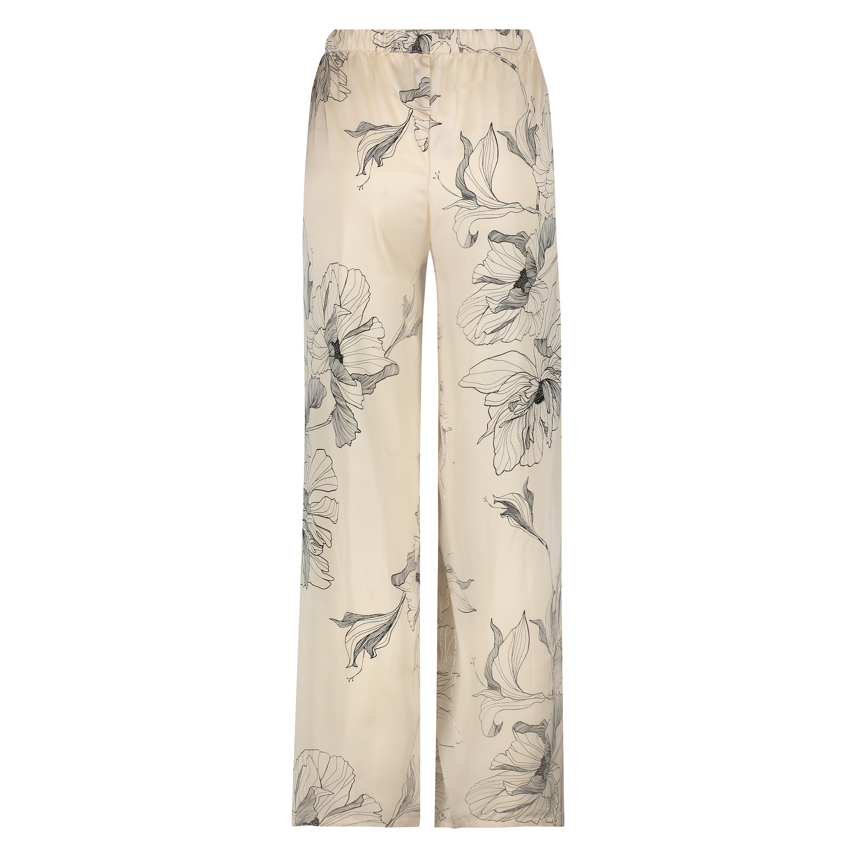 Pantalon Palazzo satin Lotus, Rose, main