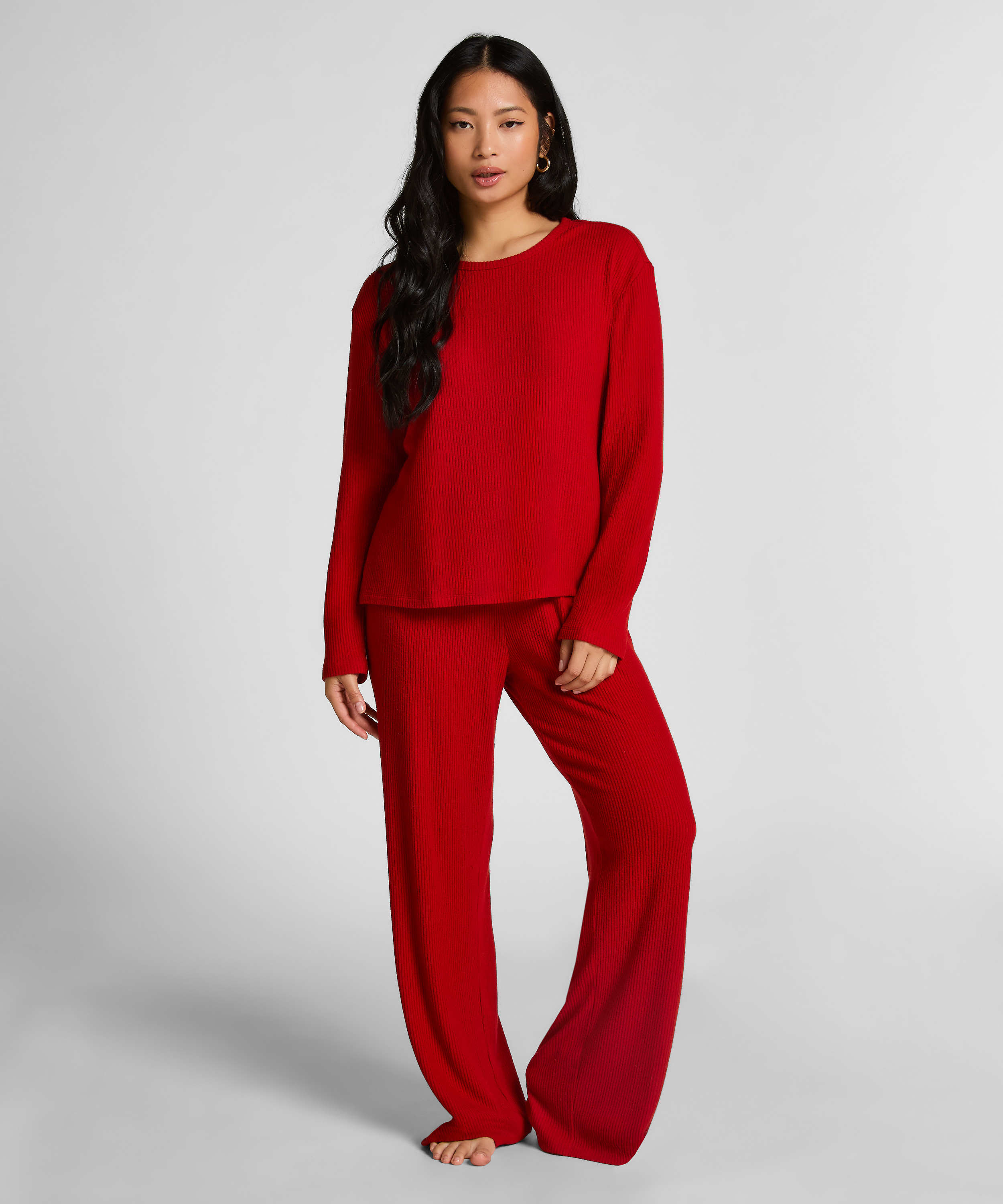 Haut de pyjama Jersey, Rouge, main