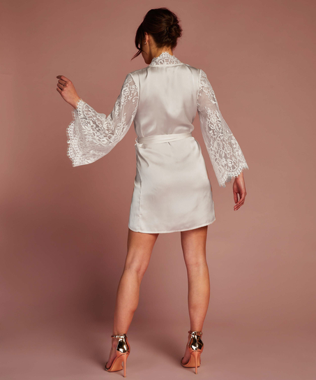 Kimono All Over Lace, Blanc