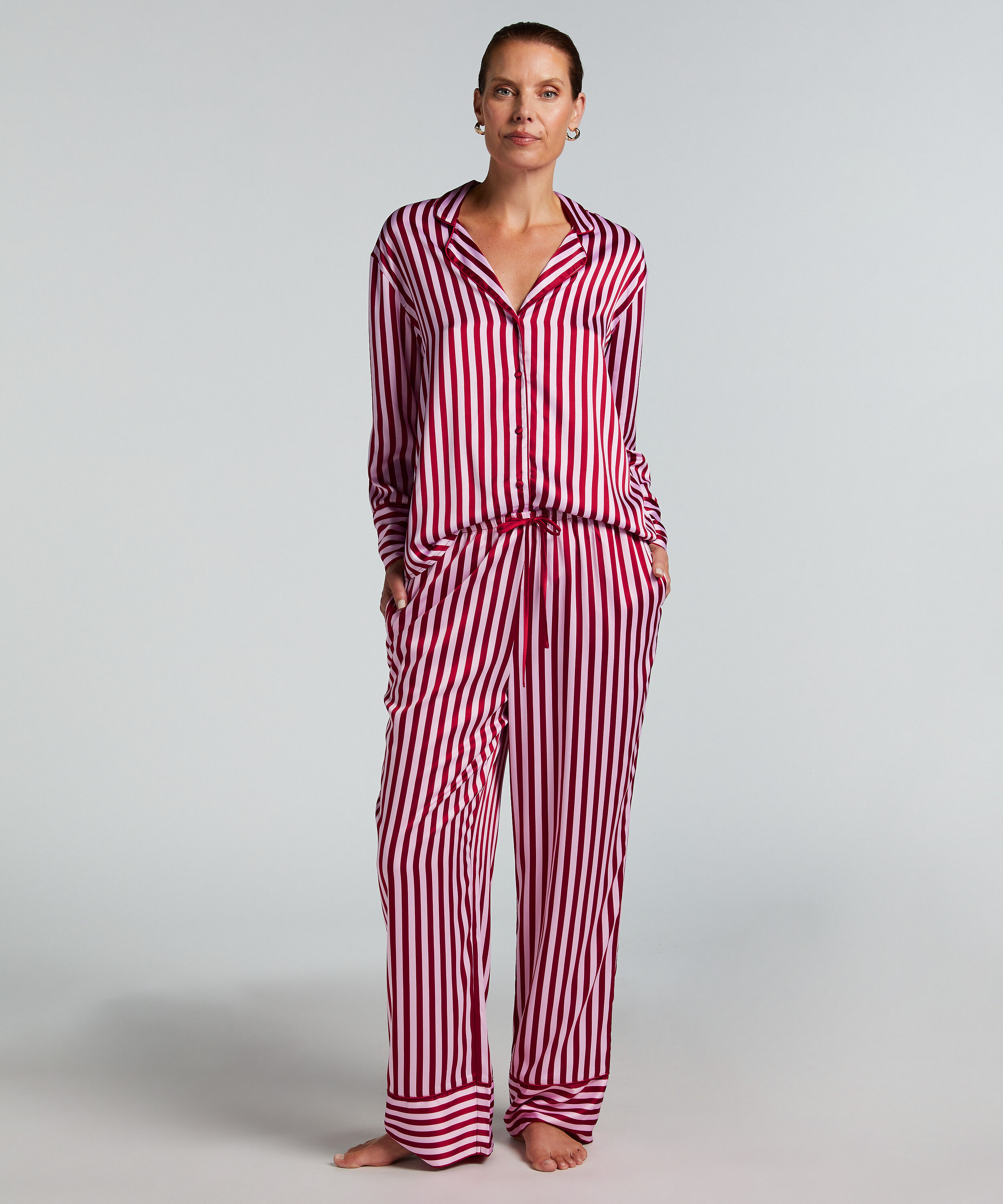 Pantalon Satin, Rose Pantalon Satin, Rose