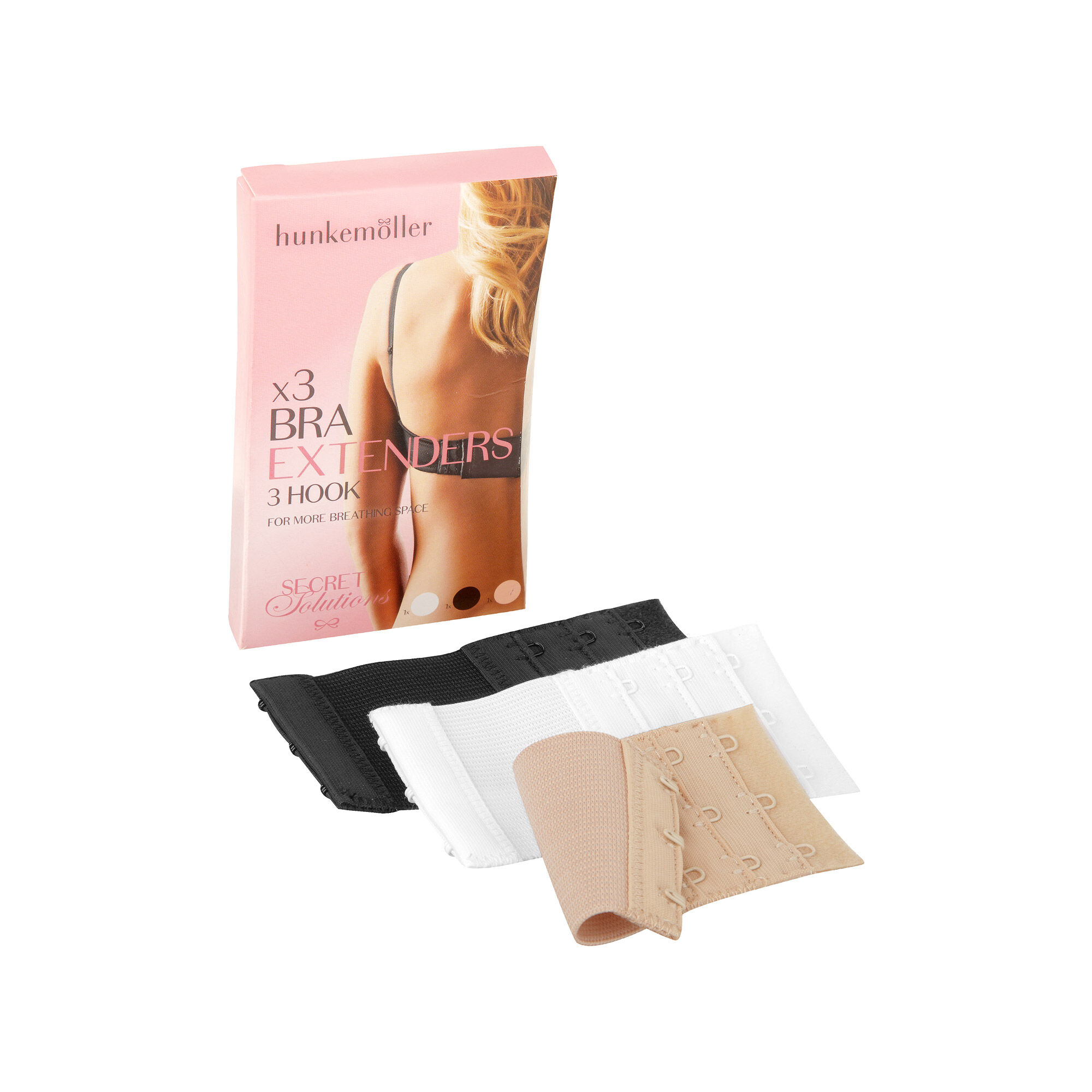 Lot de 3 extensions pour soutien-gorge, Blanc