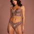 Soutien-gorge rembourré à armatures longline Zrika, Marron