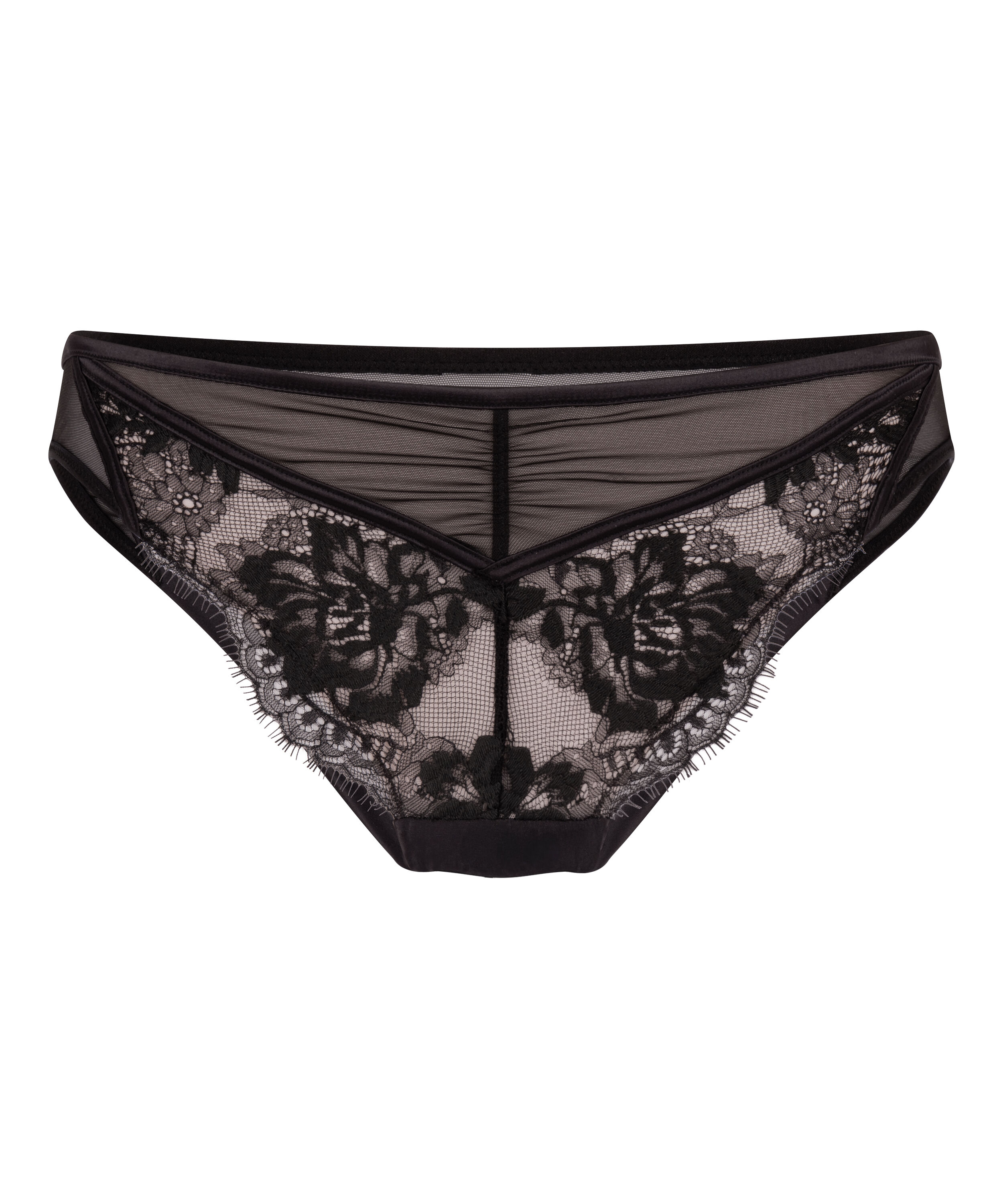 Culotte br&eacute;silienne jambe haute Cynthia, Noir