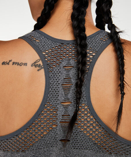 HKMX Haut tank top roundknit, Gris