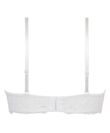 Soutien-gorge maximiseur préformé sans bretelles Marine, Blanc