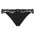 String Secret Dentelle Coton, Noir