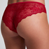 Slip brésilien iInvisible Lace Back, Rouge