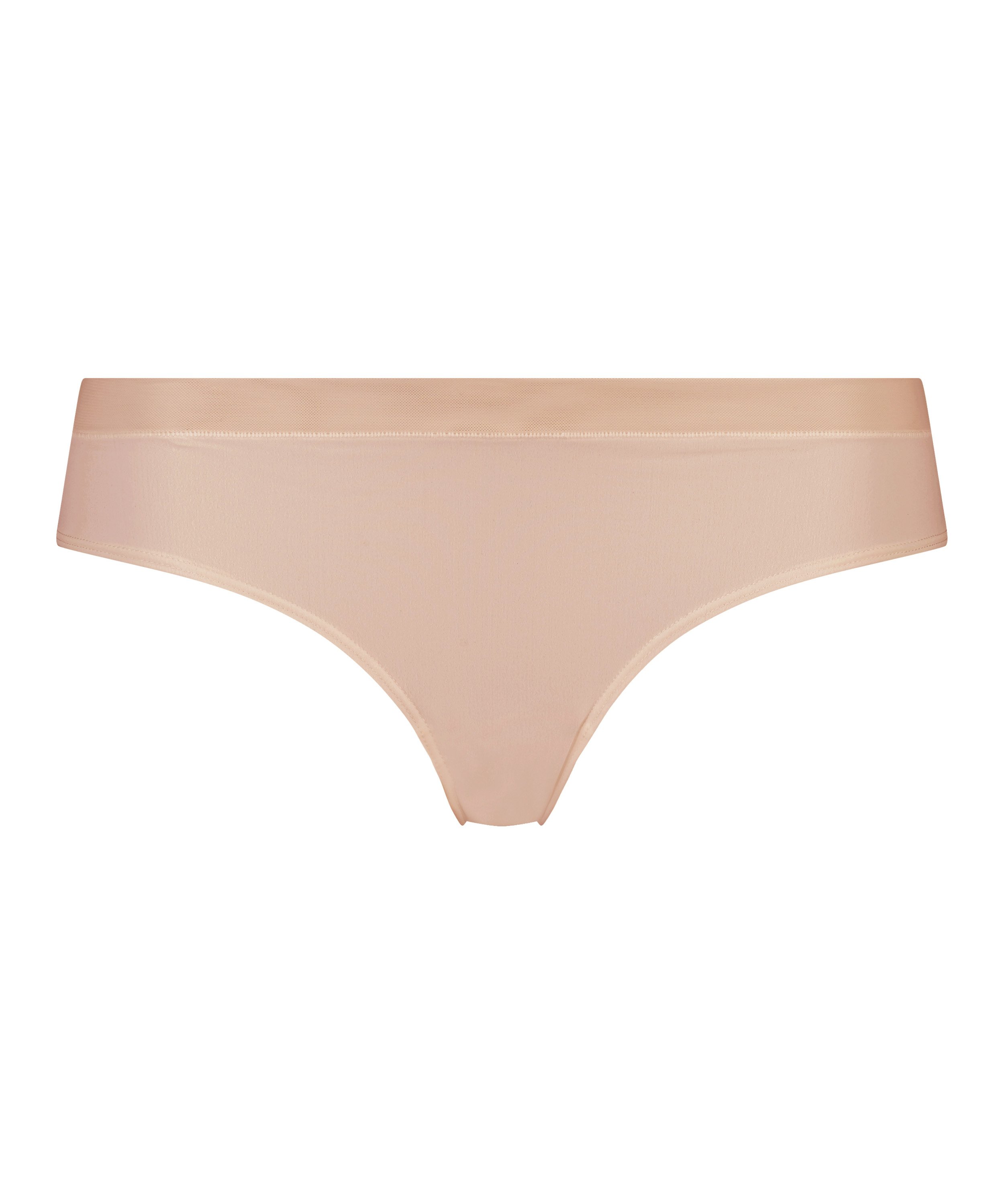 Slip brésilien Mesh, Beige, main