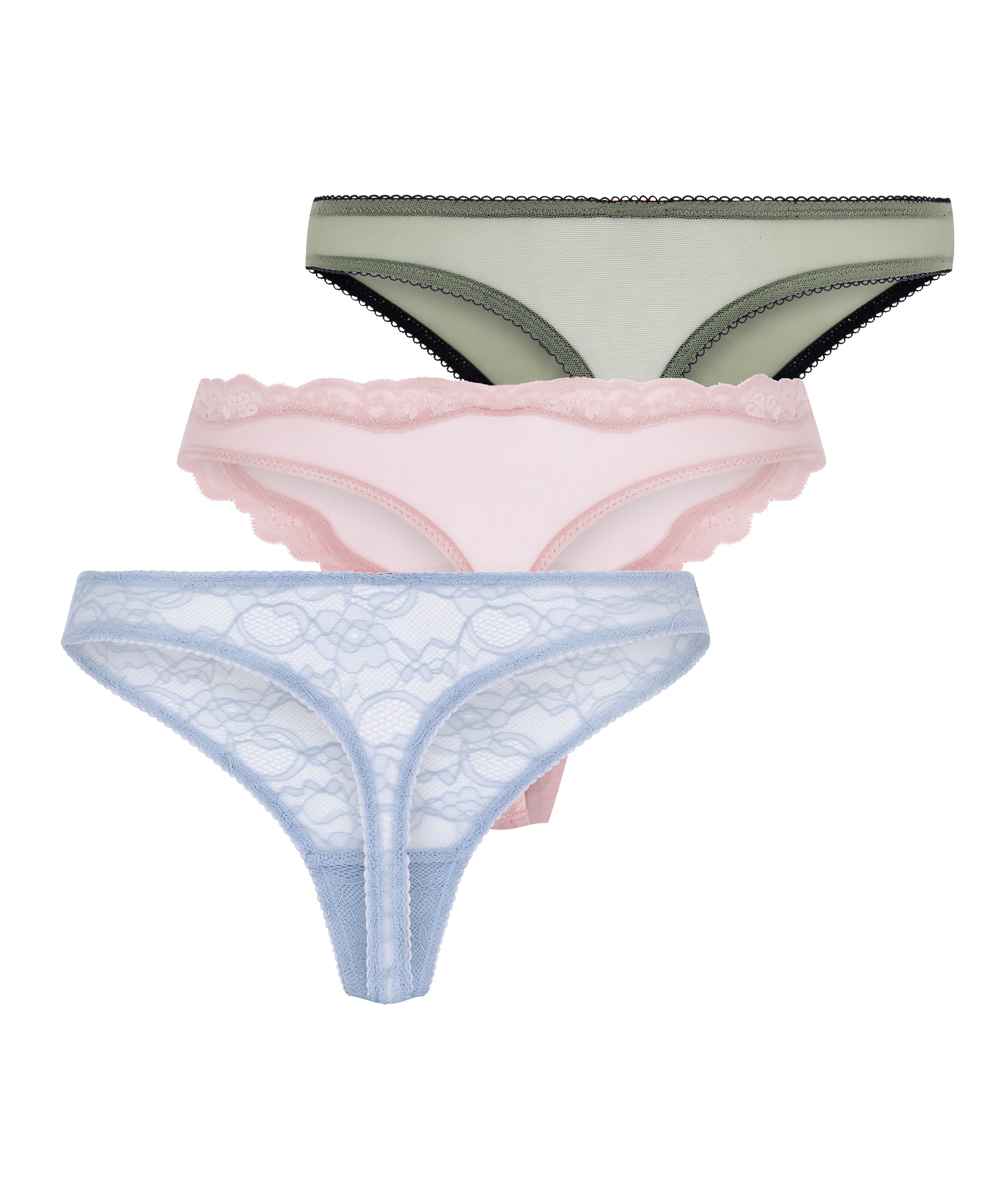 Lot de 3 strings Blooming, Violet, main