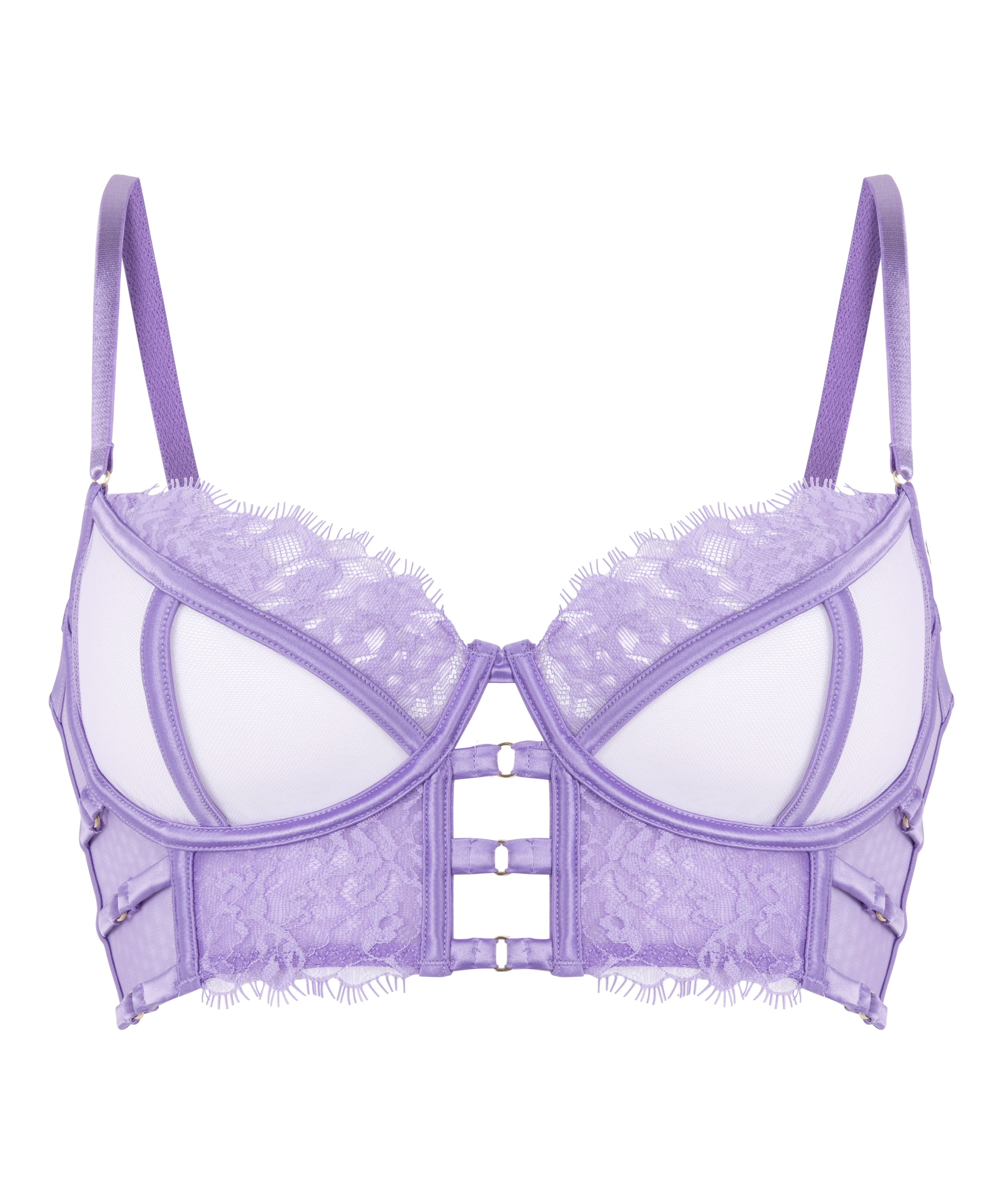 Soutien-gorge à armatures non-rembourré longline Nienke, Violet, main