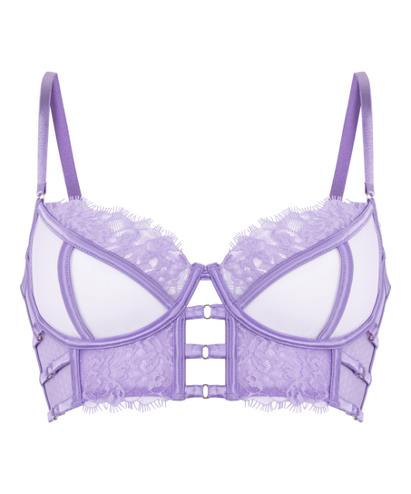 Soutien-gorge à armatures non-rembourré longline Nienke, Violet